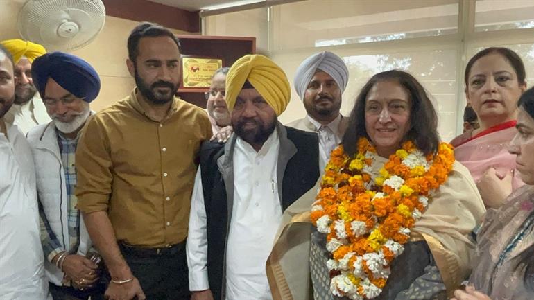 Raj Lali Gill Assumes the Charge as Chairperson of the PSCW in the presence of Meet Hayer