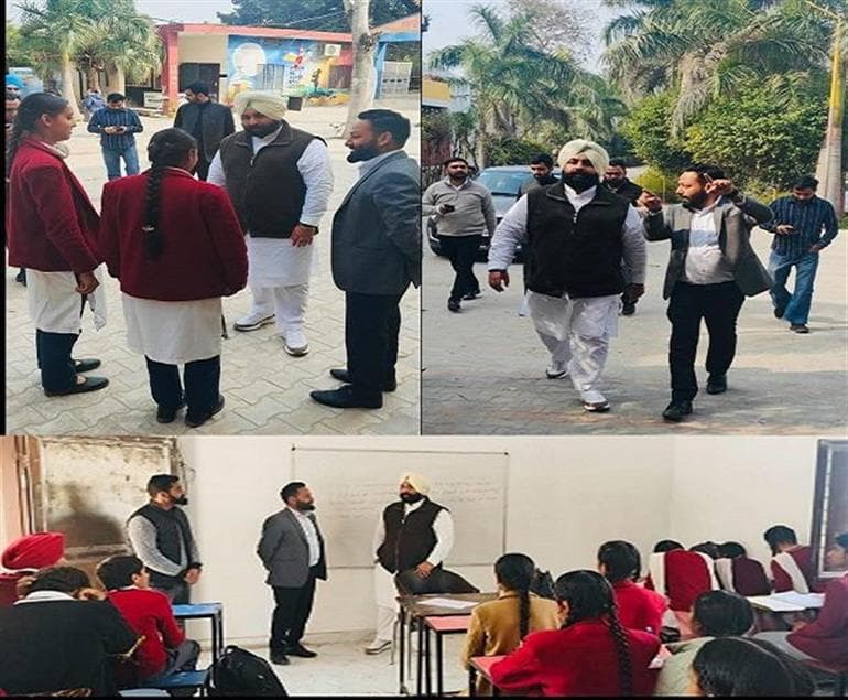 Harjot Bains reviews infrastructure during surprise visit to Patiala’s School of Eminence