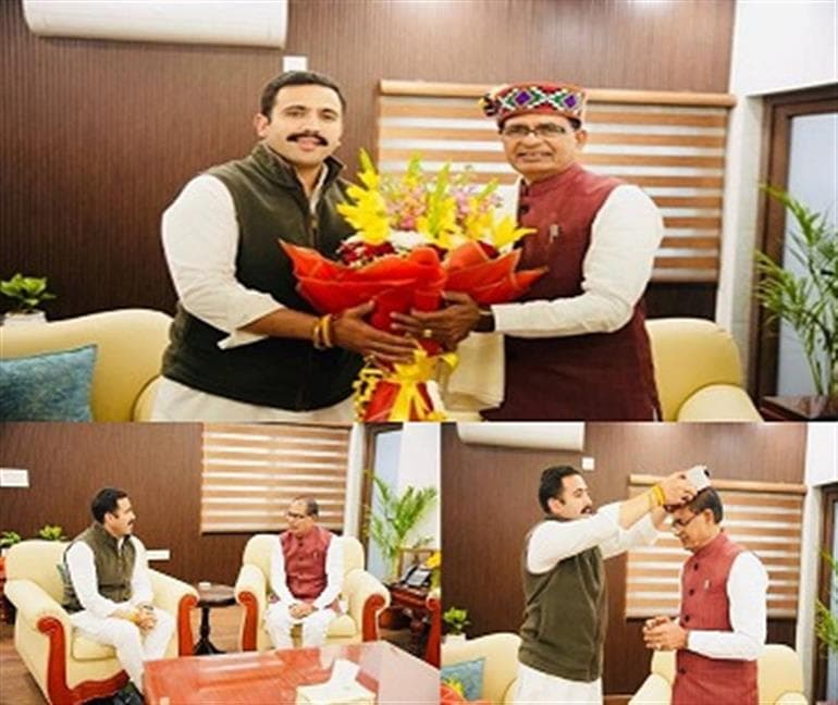 PWD minister Vikramaditya called on Shivraj Chouhan