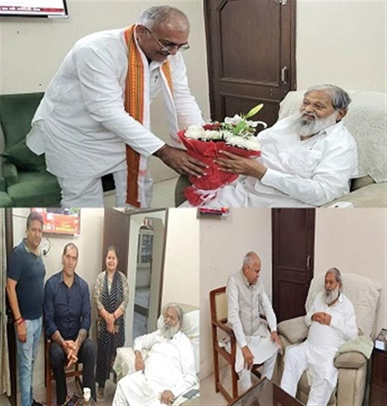 Sanjay Bhatia, Great Khali, and Several MLAs and Former MLAs Inquire About the Anil Vij