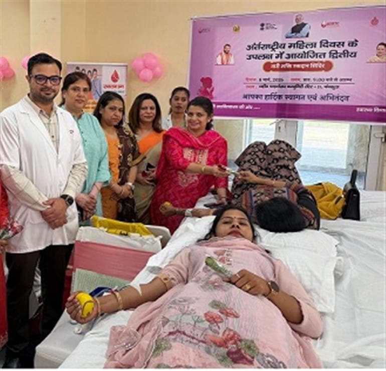 Hundreds of Women Donate Blood on International Women’s Day Across Haryana