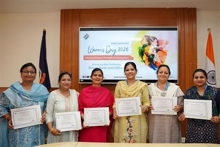 Women at the Frontline of Democracy: Punjab Felicitates Outstanding Women BLOs