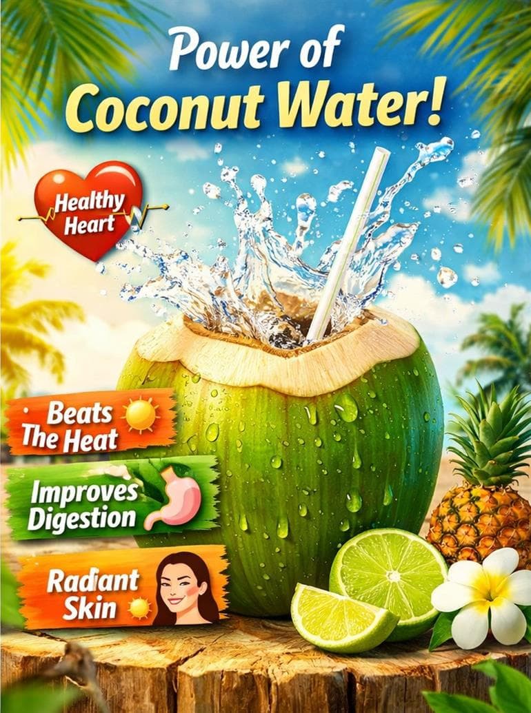 Amazing Benefits of Drinking Coconut Water Daily in Summer: Keeps the Body Cool and Healthy 