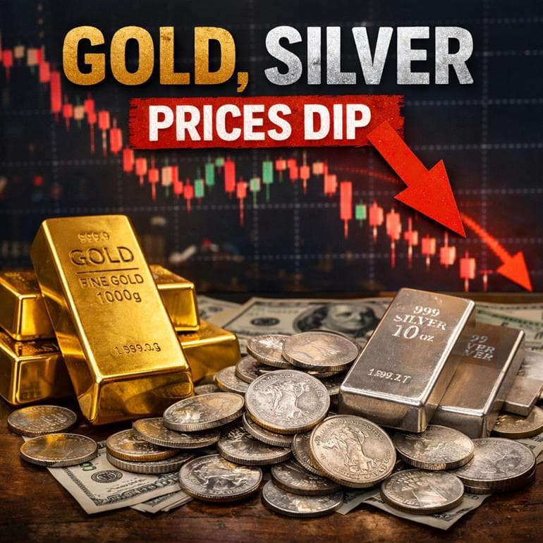 Gold-Silver Rates : Silver drops by ₹3,000; Gold falls to ₹1.51 lakh