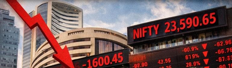 Sensex Plunges 1,600 Points as US-Iran Talks Collapse; Nifty Slips Below 23,600