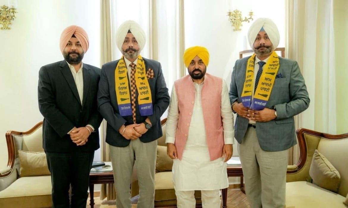 Renowned advocates GS Ghuman and GPS Ghuman joined AAP, welcomed by CM Mann