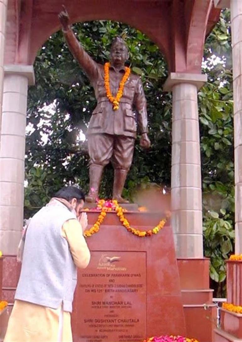 Parakram Diwas: CM Saini Pays Tribute to Netaji Subhas Chandra Bose 