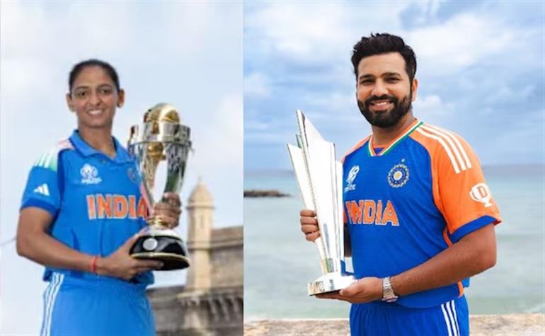 World Cup–Winning Captains Rohit Sharma and Harmanpreet Kaur Honoured with Padma Shri