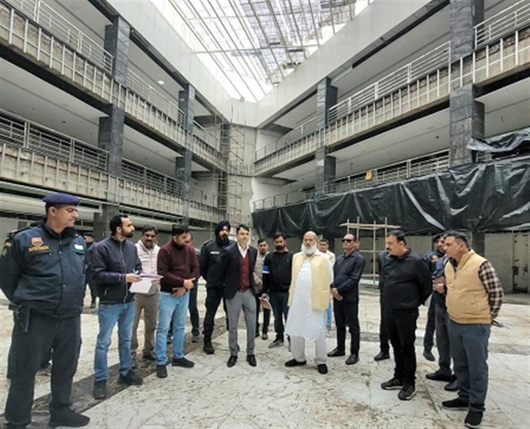 Anil Vij Inspects Atal Mall & Bank Square, Night Food Street and Fire Brigade Building