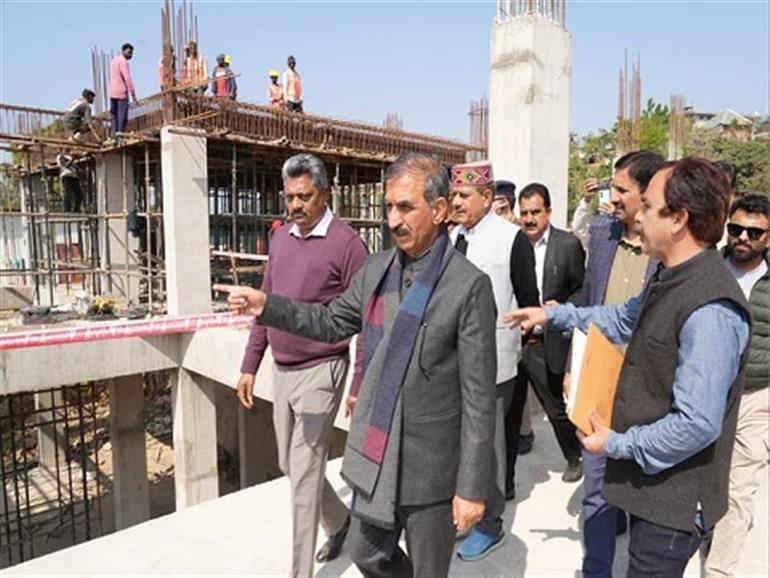 CM inspects under-construction Jaskot Heliport and Hamirpur Bus Stand