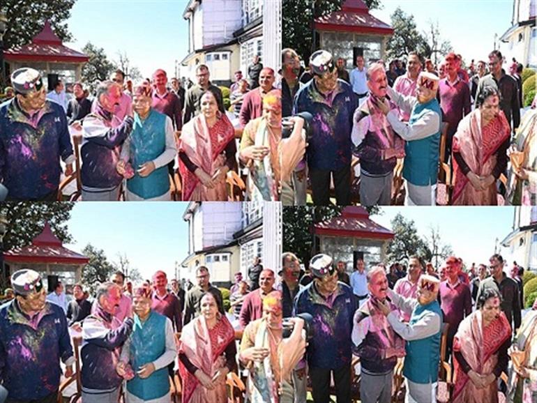 Governor and Chief Minister Celebrate Holi at Lok Bhawan