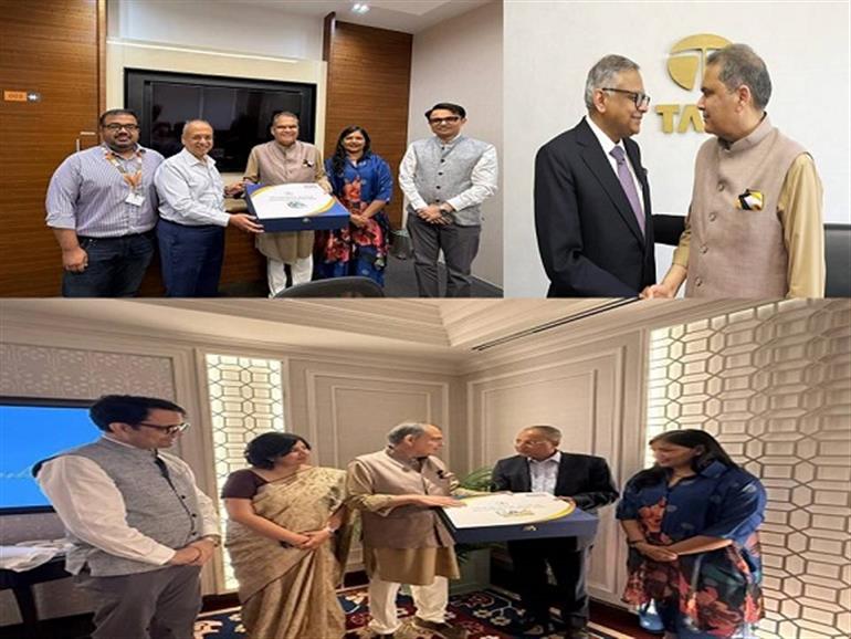 Sanjeev Arora Discusses Investment Opportunities in Punjab with Tata, Sun group 