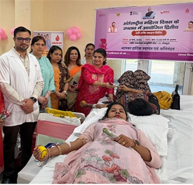 Hundreds of Women Donate Blood on International Women’s Day Across Haryana