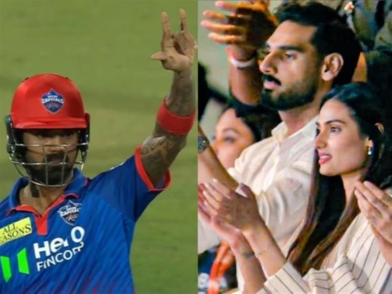 KL Rahul’s Unique Celebration Creates Sensation; Athiya Shetty’s Reaction Sparks Buzz