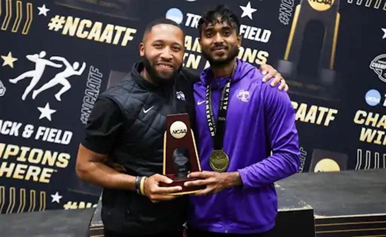 India Shines in the USA: Lokesh Satyanathan Wins Gold in Long Jump 