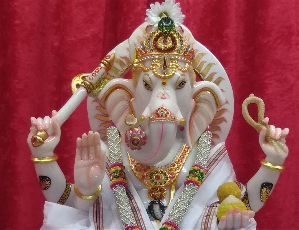 Bhagwan Vishnu Idol in Abilene Hindu Temple 