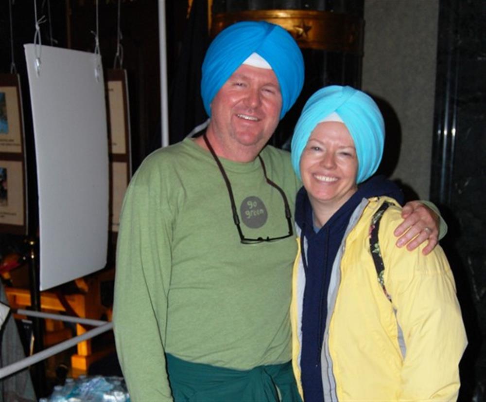 Turban tying by US citizens at faith festival