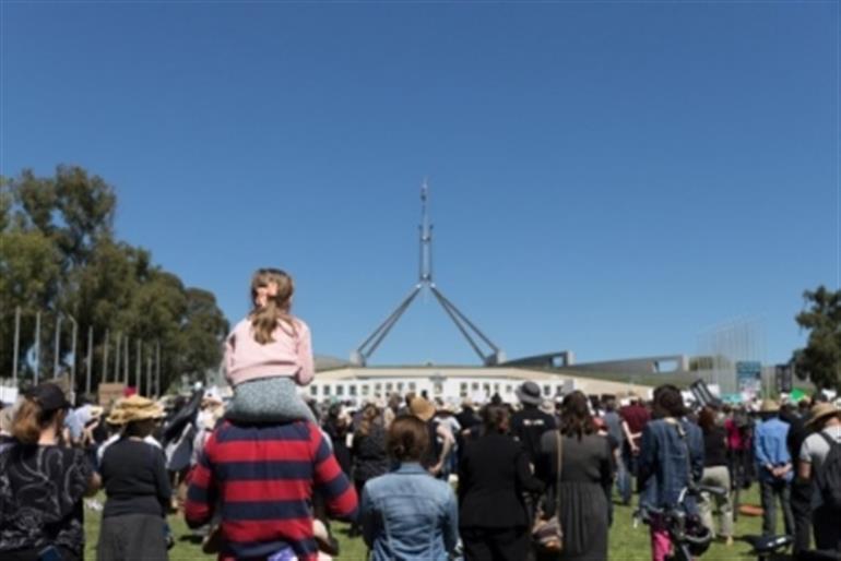 Tens of thousands rally to protest against Australia Day