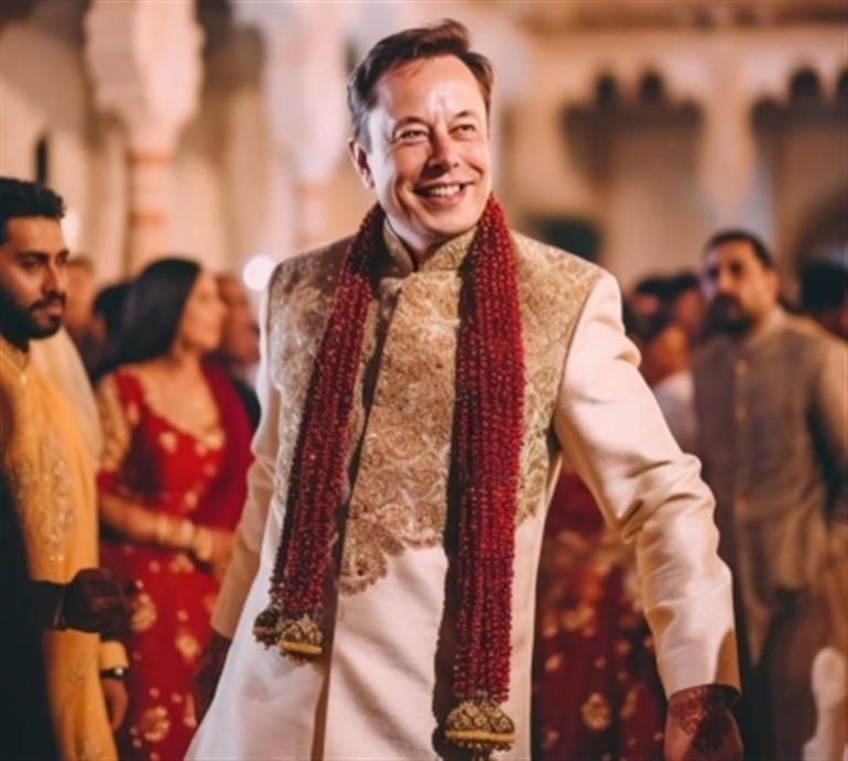 Musk 'loves' his AI avatar in sherwani, Twitterati welcomes 'Indian groom'