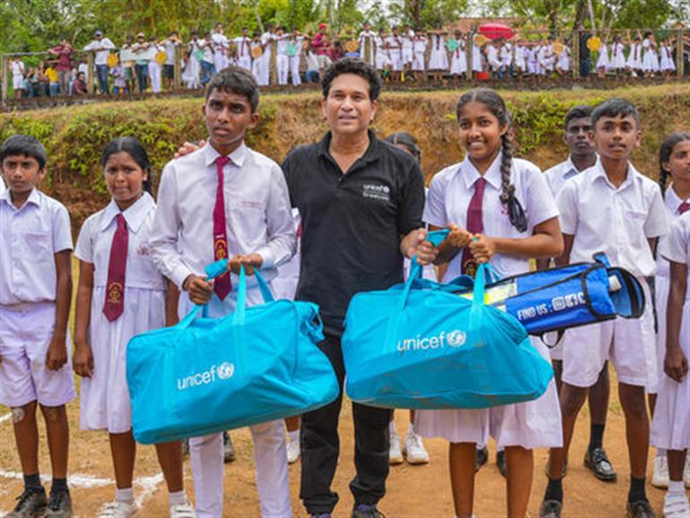 Sachin teams up with UNICEF to focus on nutrition for Sri Lankan children