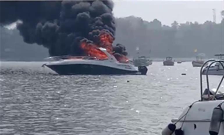 Luxury yacht catches fire off Mumbai, one critically scalded