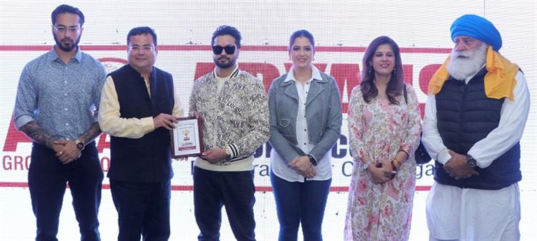 Punjabi Actors Roshan Prince, Yograj Singh & Actress Isha Rikhi enthralled Aryans students