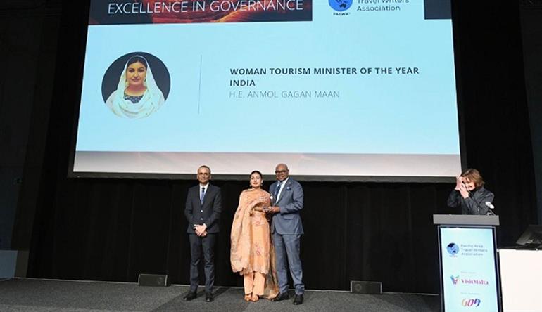 Anmol Gagan Maan honoured with &39;Women Tourism Minister of the year&39; for playing a commendable role in the field of tourism