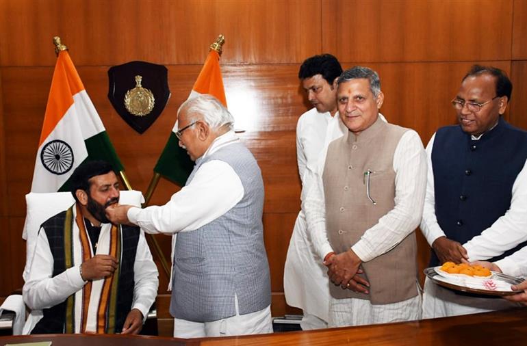  Nayab Singh Saini assumed office as the CM Haryana