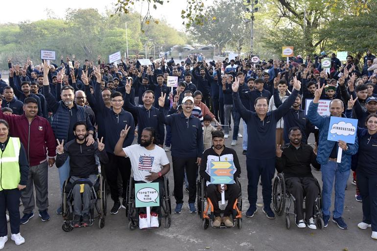 Swaraj Tractors Organises &39;Walk for More Equal World&39; at Sukhna Lake