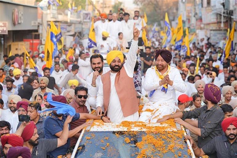Mann campaigned for AAP candidate Jagdeep Singh Kaka Brar in Ferozepur