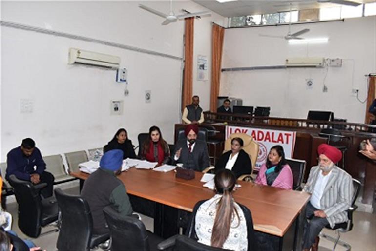 The National Lok Adalat was organized across the State of Punjab