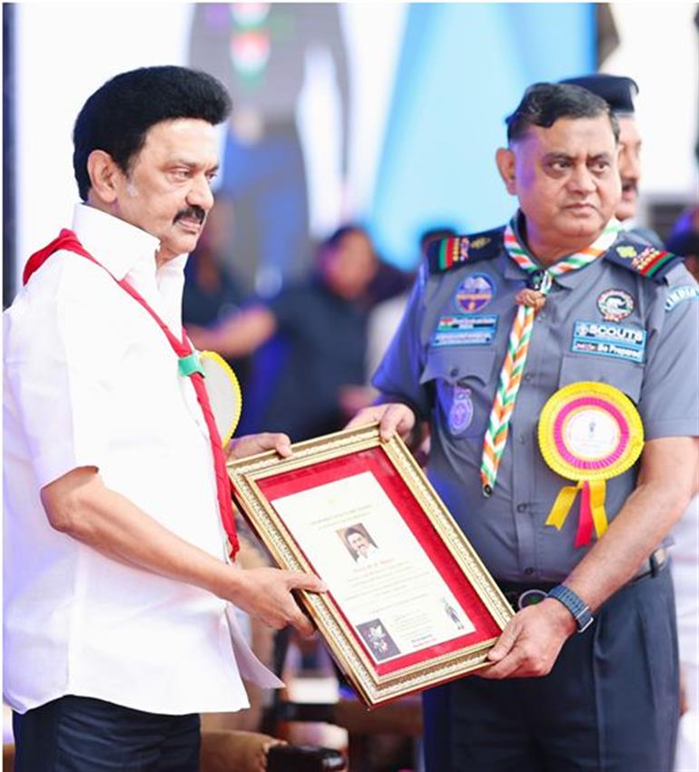 Historic Closure of the Diamond Jubilee Jamboree of the Bharat Scouts and Guides in Trichy
