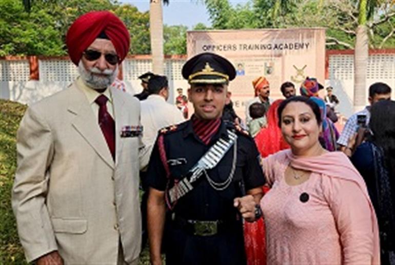 Gurdaspur&39;s Madhav commissioned into artillery regiment of Indian Army as Lieutenant