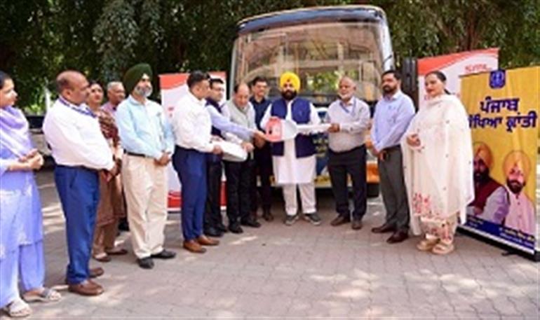 Bains dedicates new bus for Ropar school to empower education journey