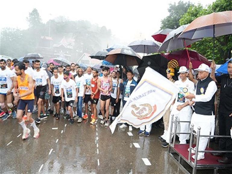 Himachal : Governor flags off 12th Half Marathon with the Theme “Together We Defeat Drugs”