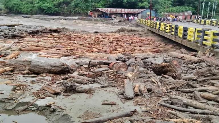 Himachal : CID to investigate forest wood floating in Pandoh Dam after cloudburst