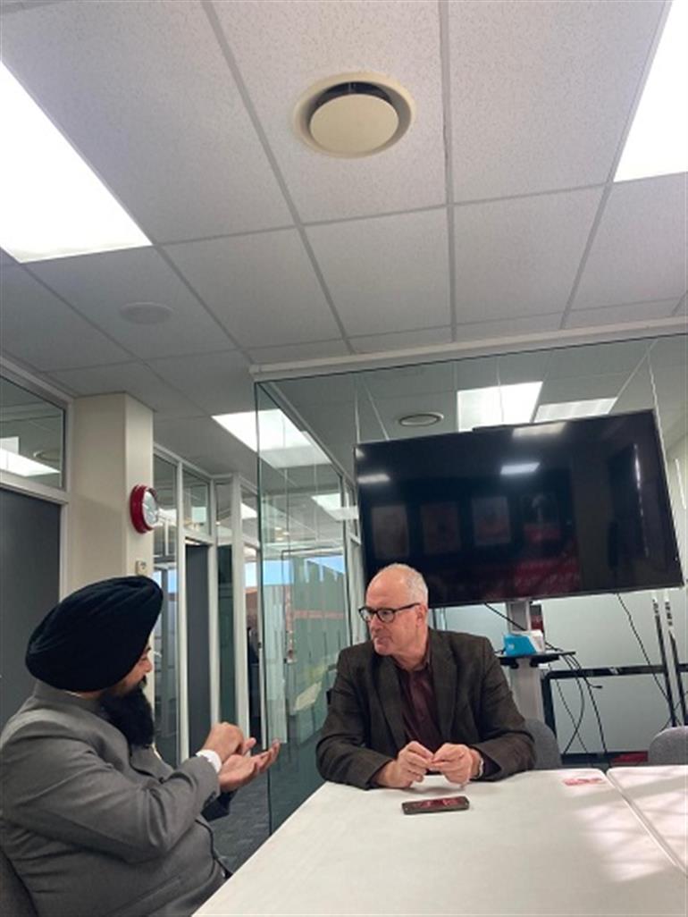 Jasvir Garhi meets New Zealand Member of Parliament Philip Stoner Tafford