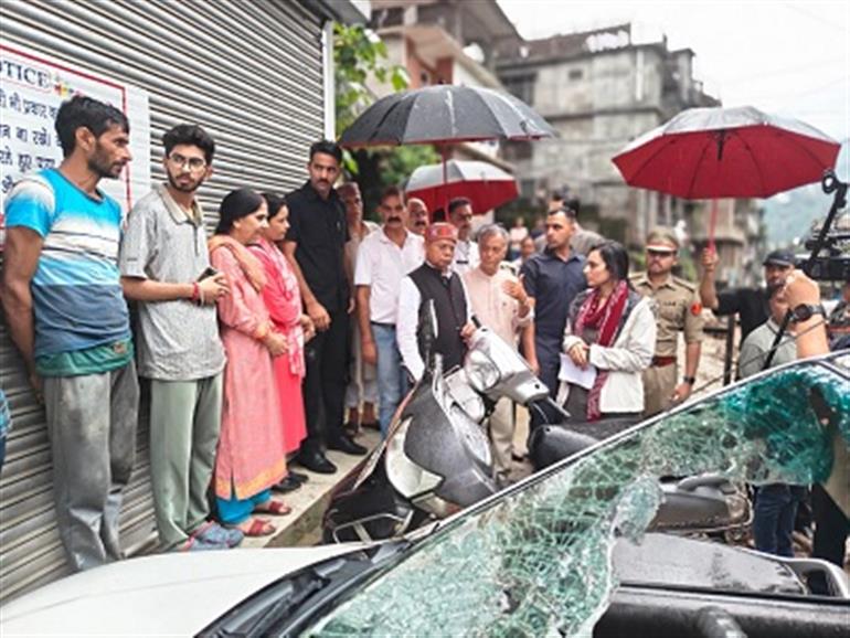 Himachal : Governor Visits Disaster-Affected Areas in Mandi; Assures All Possible Support
