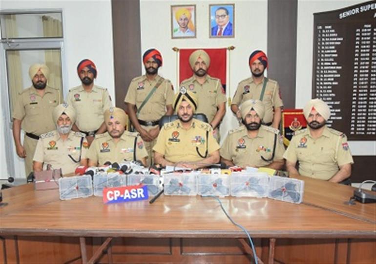 Cross border arms smuggling network busted in Amritsar; Four held with 7 pistols