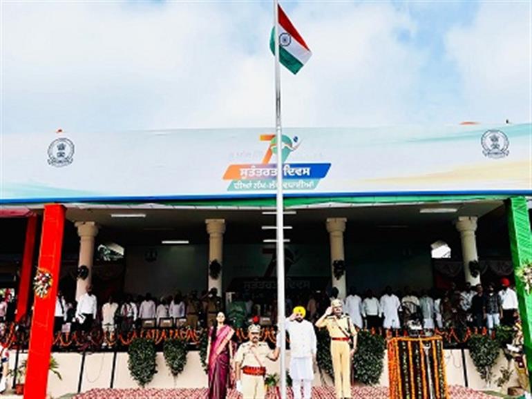 Harbhajan ETO Hoists Tricolor at Patiala on 79th Independence Day