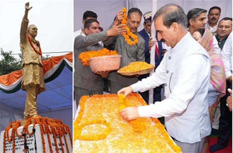 Himachal : CM pays tributes to former PM Rajiv Gandhi