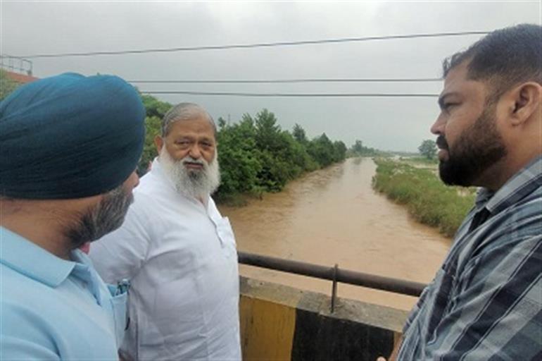 Administration in alert regarding excessive water in Tangri river so that people can be moved to safe places- Vij