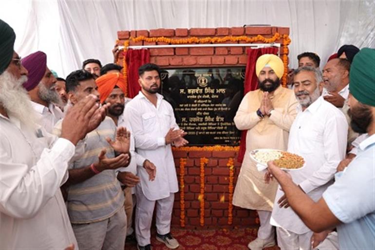 Harjot Bains lays foundation stone of 35.48-CR high-level bridge over Swan Nadi