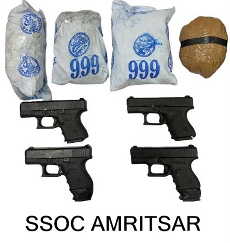 Five members of smuggling module held with 4 Glock Pistols, 2kg Heroin
