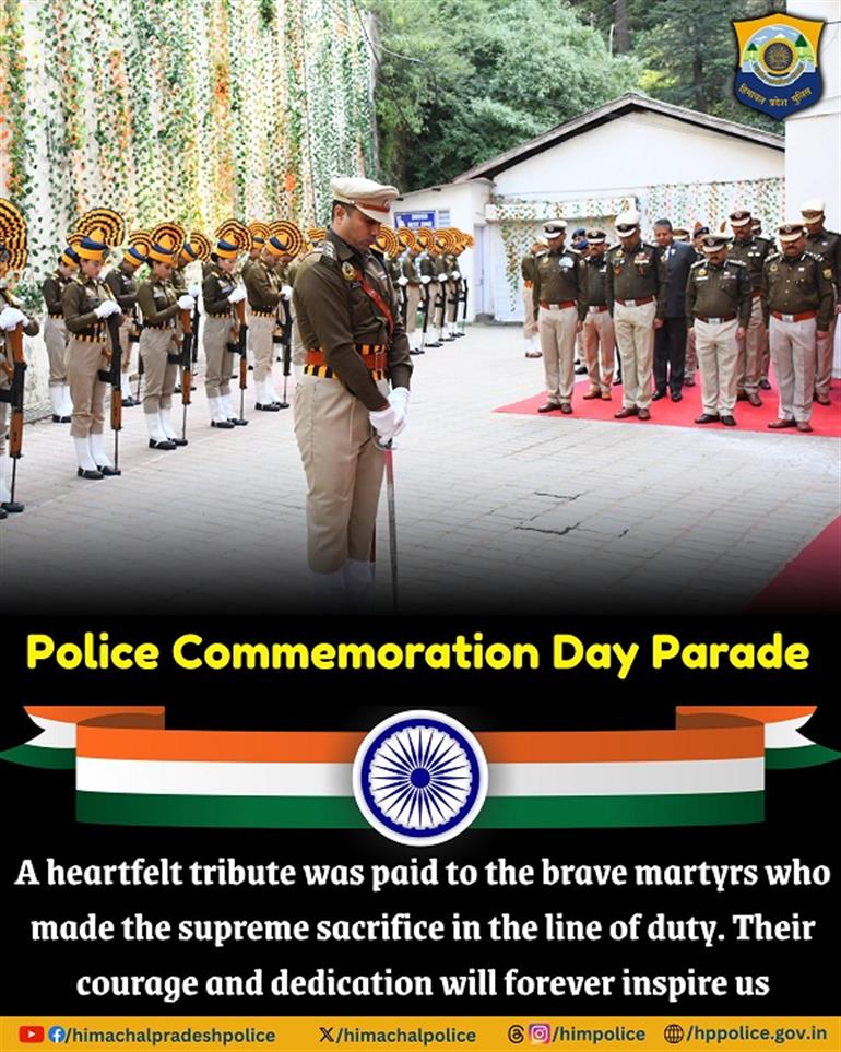  Police Commemoration Day Observed with Solemn Ceremony at Vigilance Headquarters Complex, Shimla