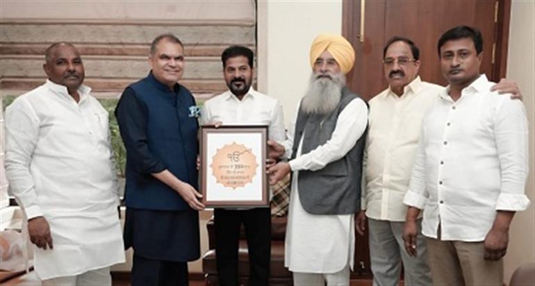 Cabinet Ministers invite Telangana CM to the 350th Martyrdom Anniversary of Guru Tegh Bahadur Ji