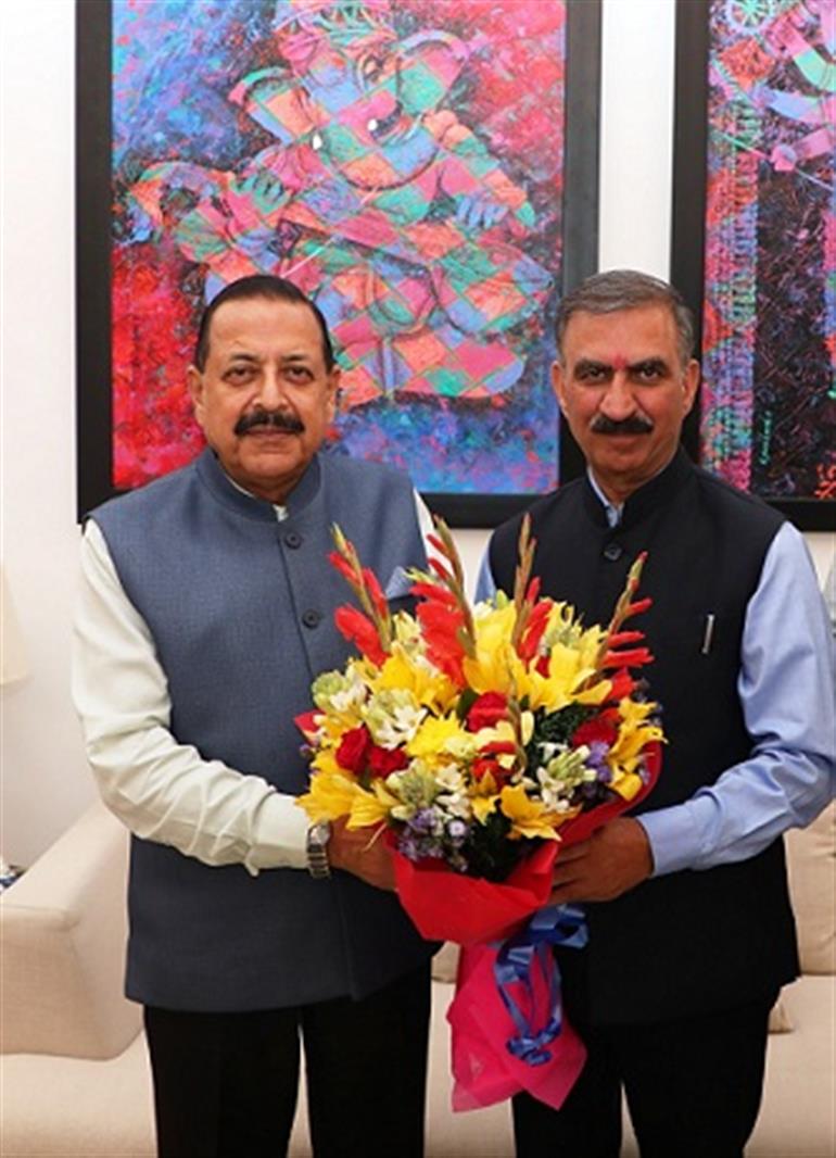 CM calls on Dr. Jitendra Singh, Urges for 150 automated weather stations across the state & Bio manufacturing Hubs