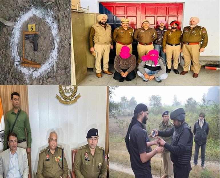 Another terror attack thwarted as four involved in Gurdaspur grenade attack case held; Hand grenade, Two pistols recovered