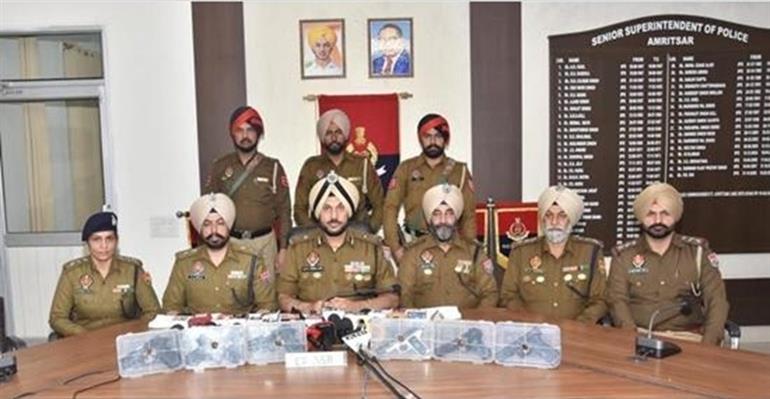 Amritsar Police Bust Pakistan-Operated Cross-Border Arms Smuggling Module, Six Arrested 