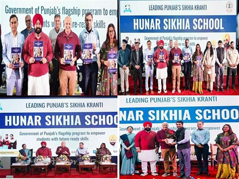Bains & Manish Sisodia launch ‘Hunar Sikhya School’ handbook and felicitate educators & technical partners